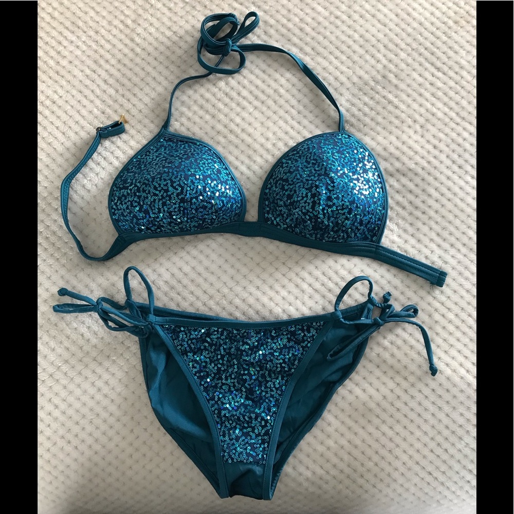 VENUS Teal Sequin Bikini